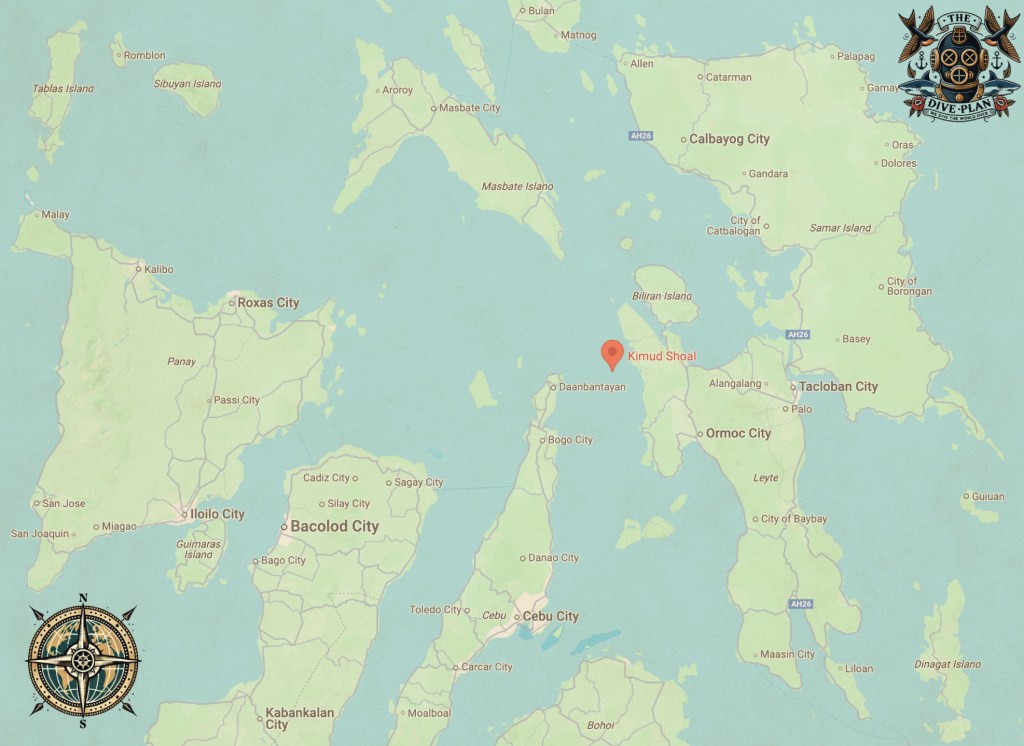 Maps showing the location of Kimud Shoal